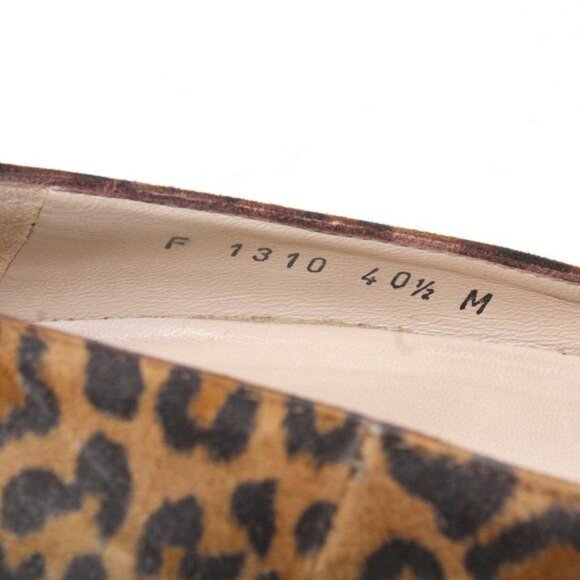 Taryn Rose Women's Sz 10 Suede Leopard Print Open Toe Block Heel Slip On Pumps - Picture 12 of 12